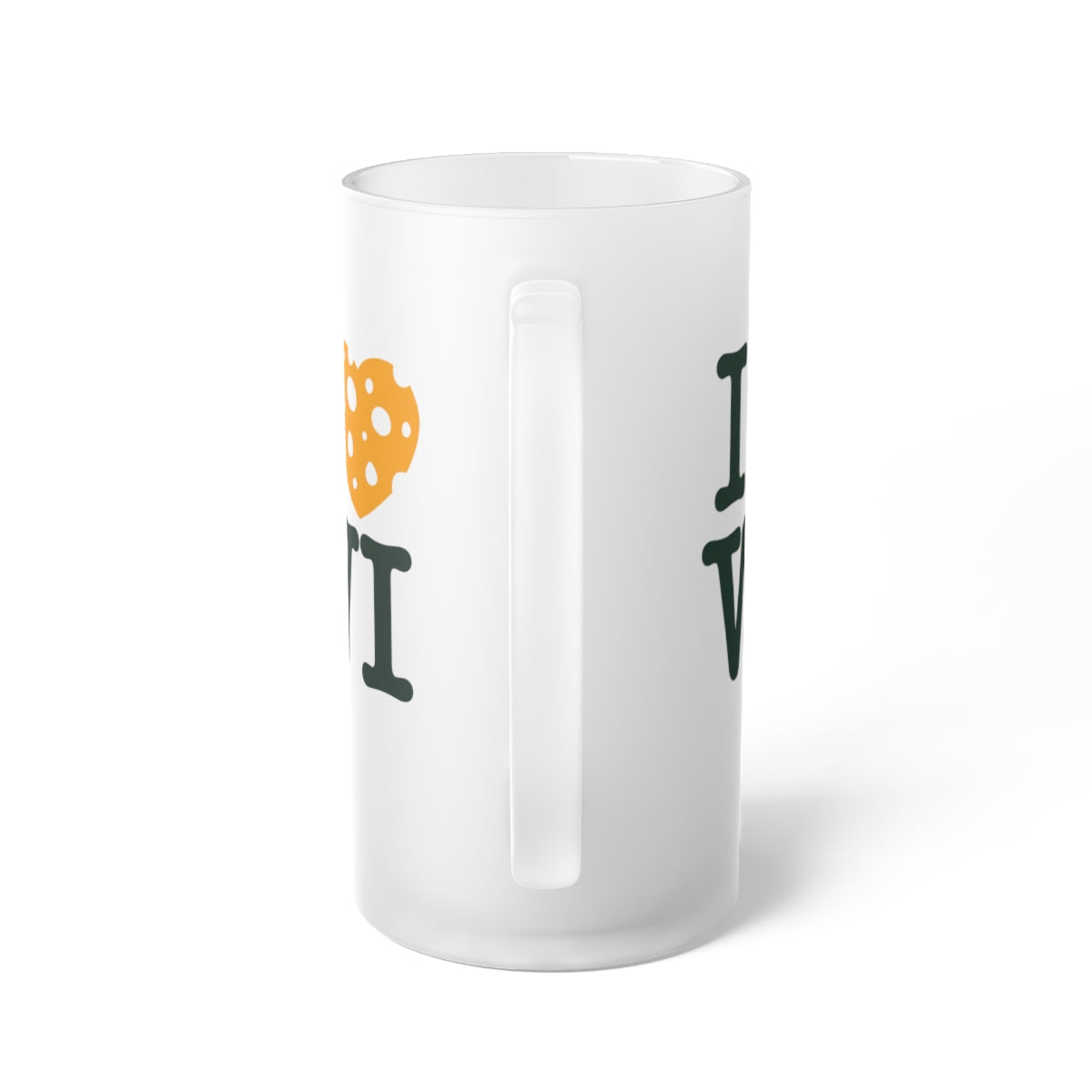 I Heart WI Frosted Beer Mug - 4