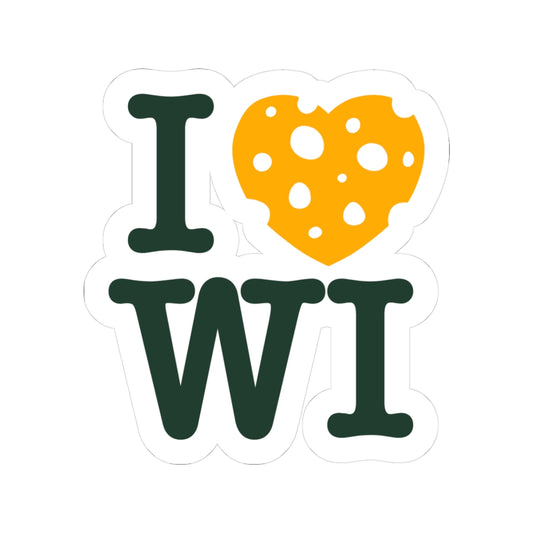 I Heart WI Sticker - 1