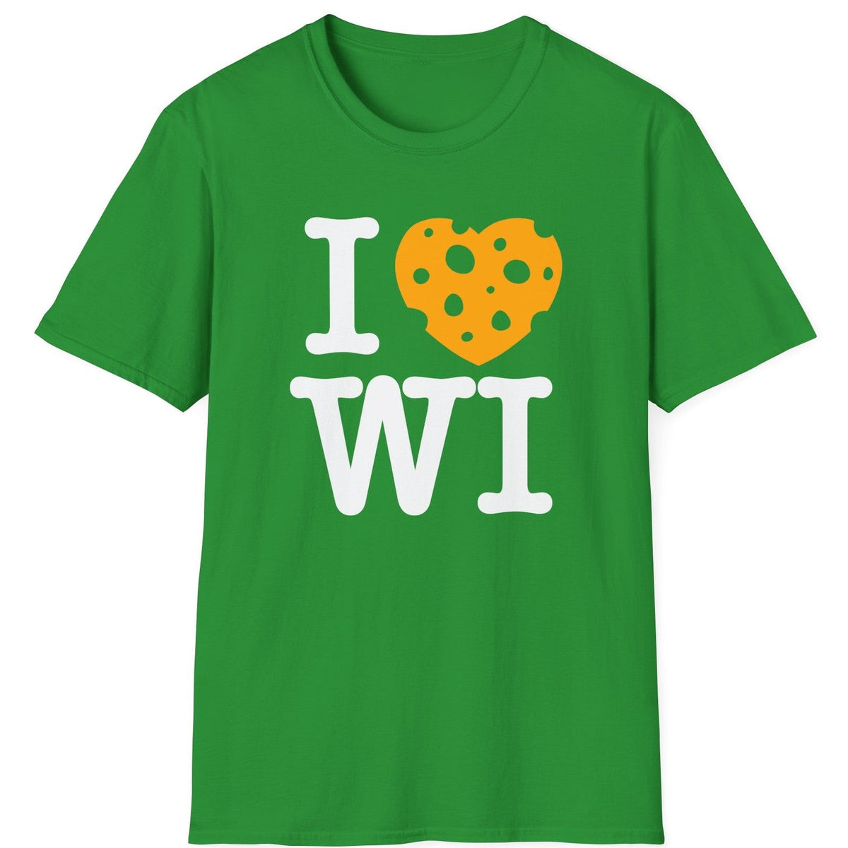 I Heart WI tee - Irish Green - front