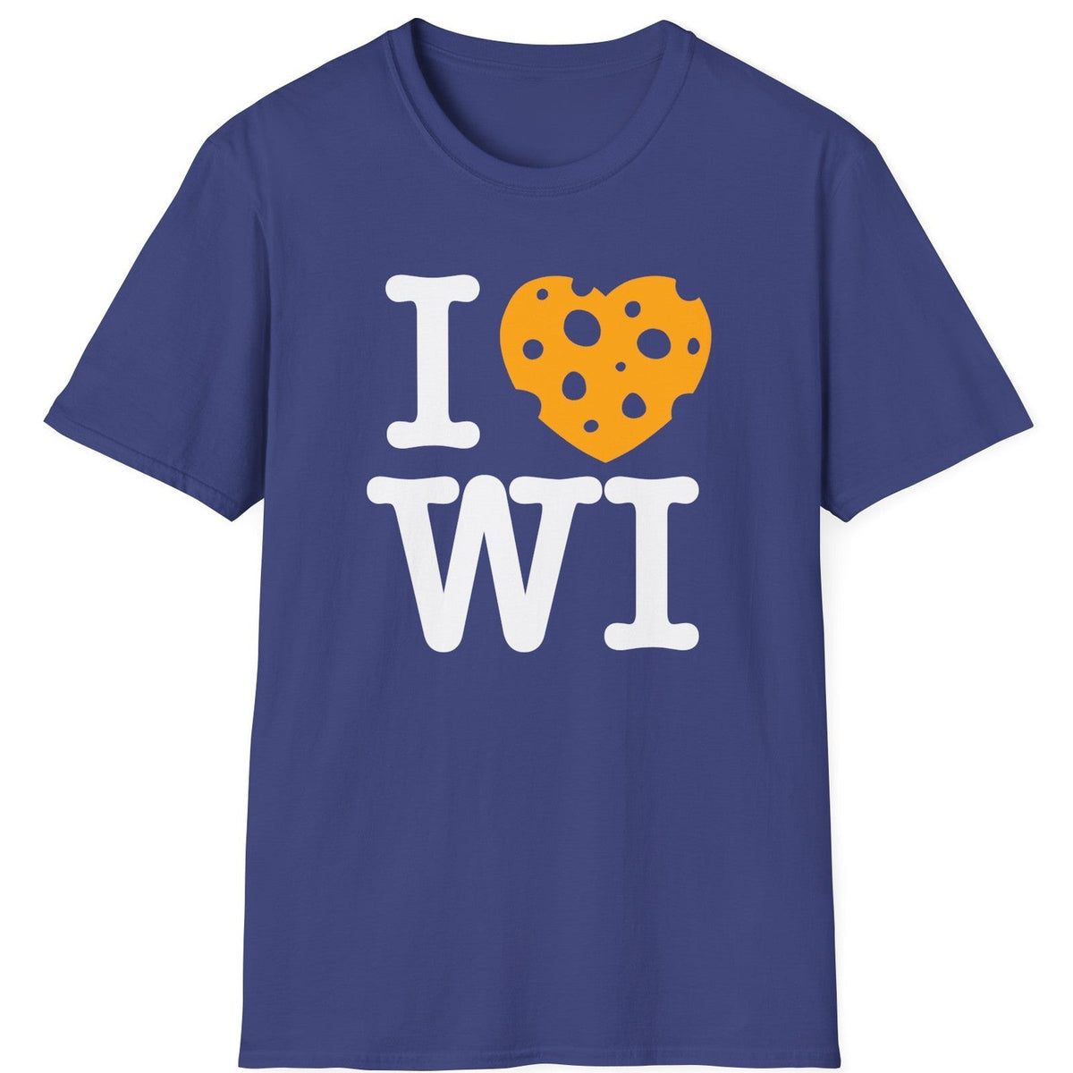 I Heart WI tee - Metro Blue - front