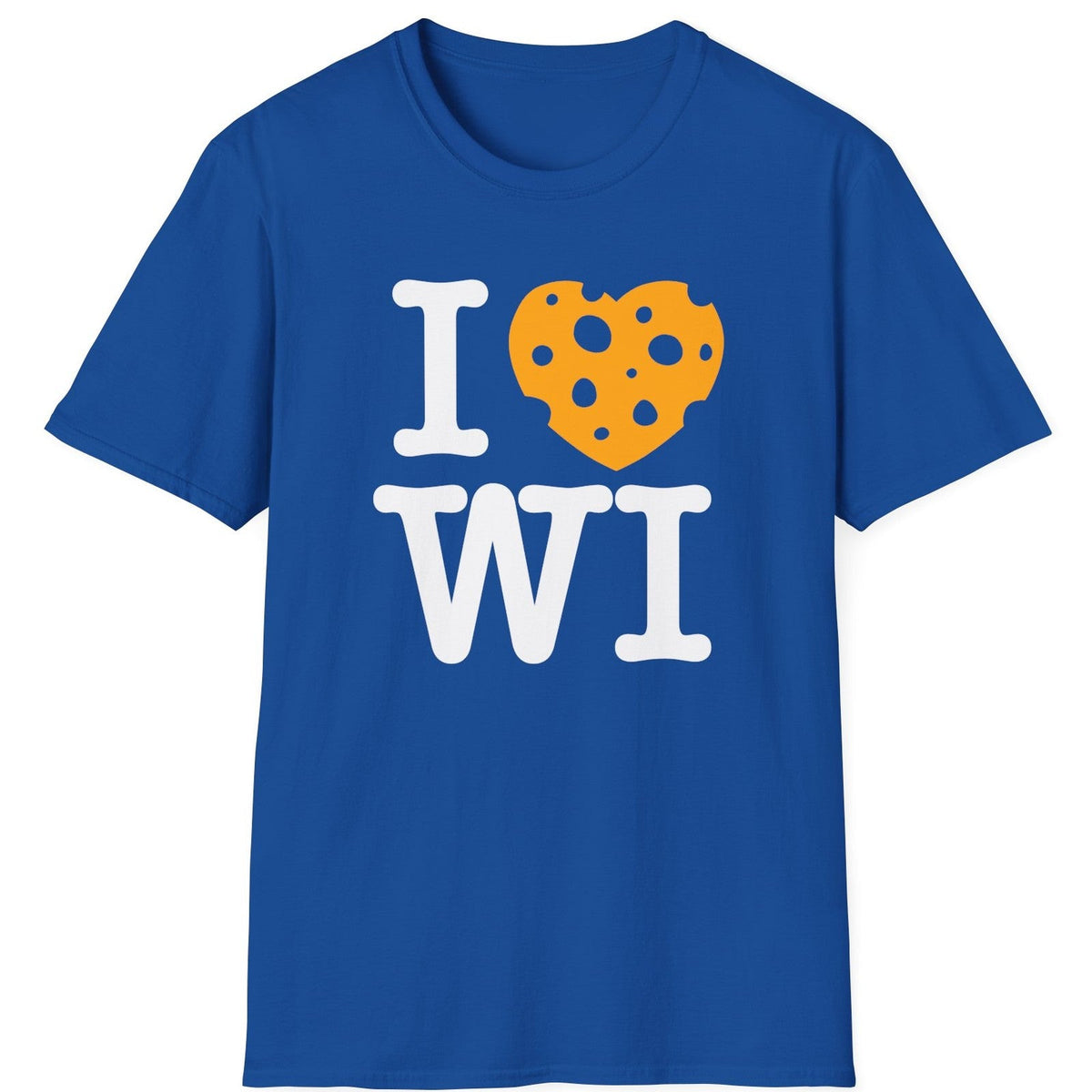 I Heart WI tee - Royal - front