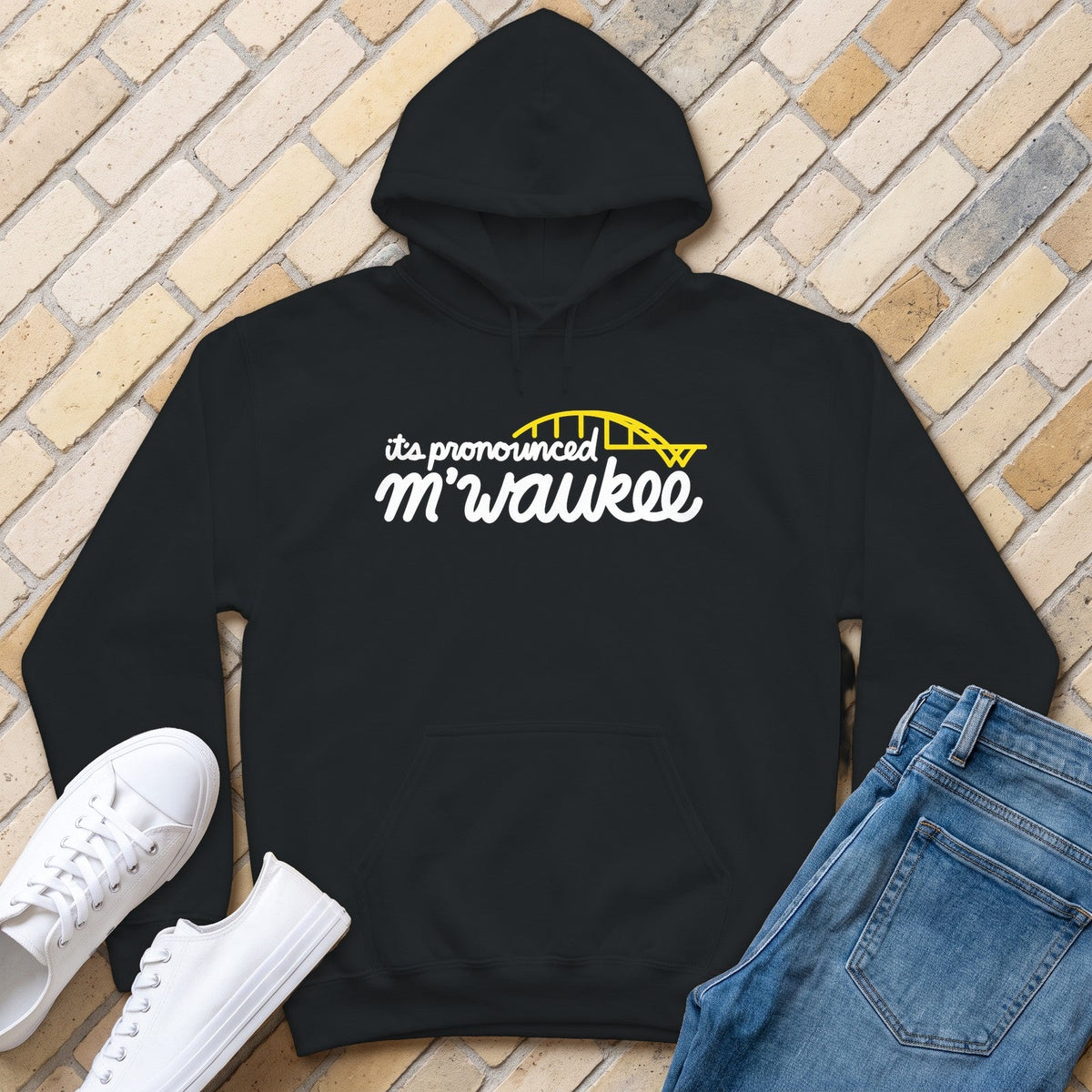 It's Pronounced M'Waukee Hoodie - Black - front