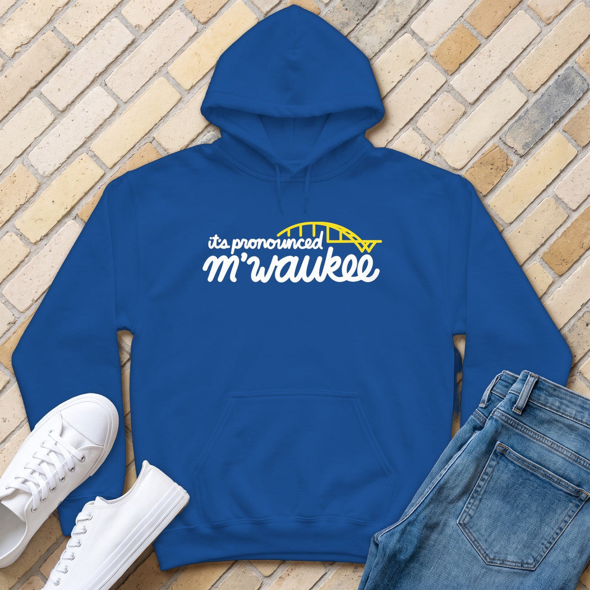 It's Pronounced M'Waukee Hoodie - Royal - front