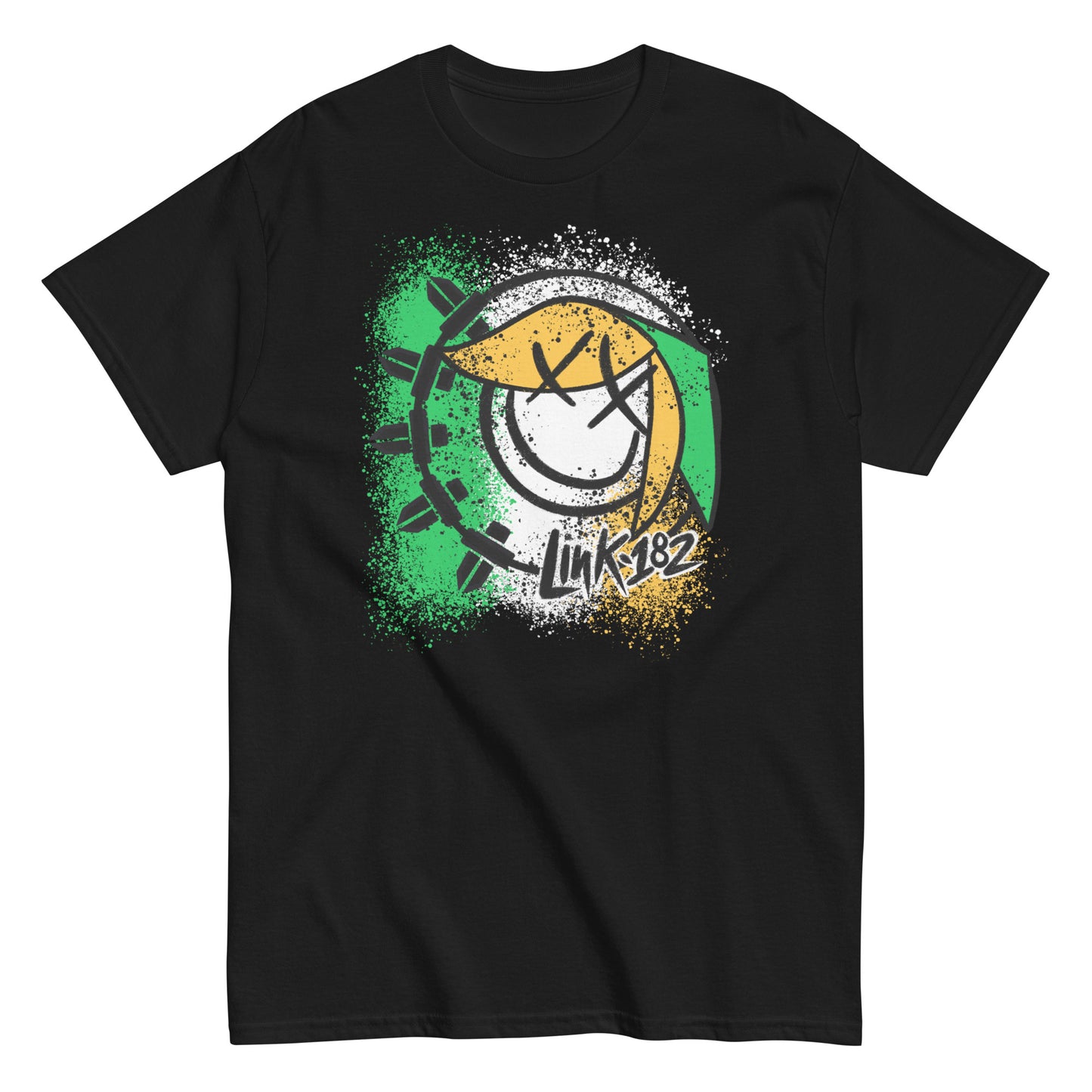 Link 182 - The Legend of Zelda and Pop Punk Mash Up T-Shirt for Retro Gaming Fans