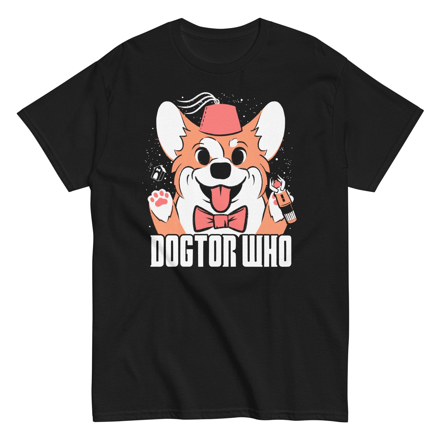 Dogtor Who - Funny Corgi Doctor Who T-Shirt for Fans of Doctor Who Gifts Retro TV