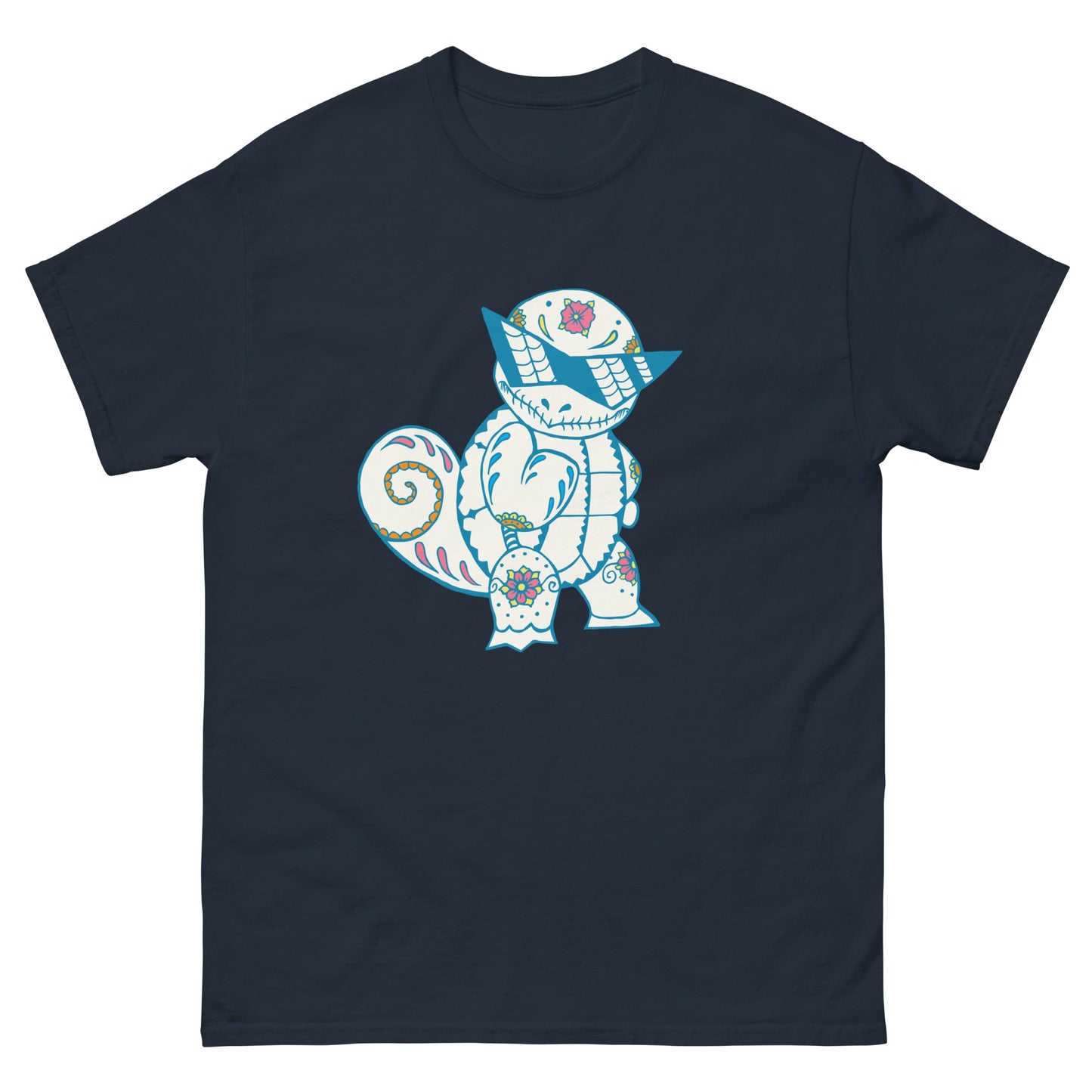 Squirtle Pokemon - PopMuertos Sugar Skull T-Shirt
