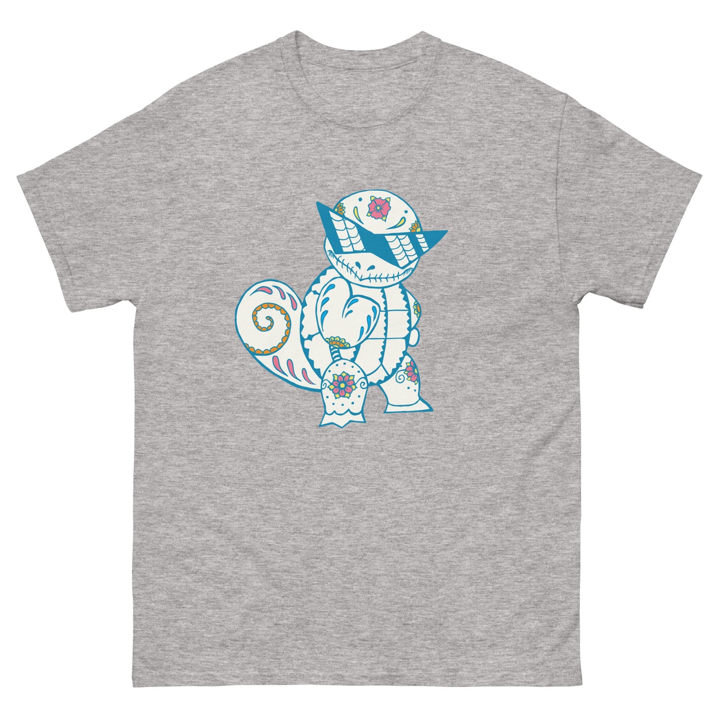 Squirtle Pokemon - PopMuertos Sugar Skull T-Shirt