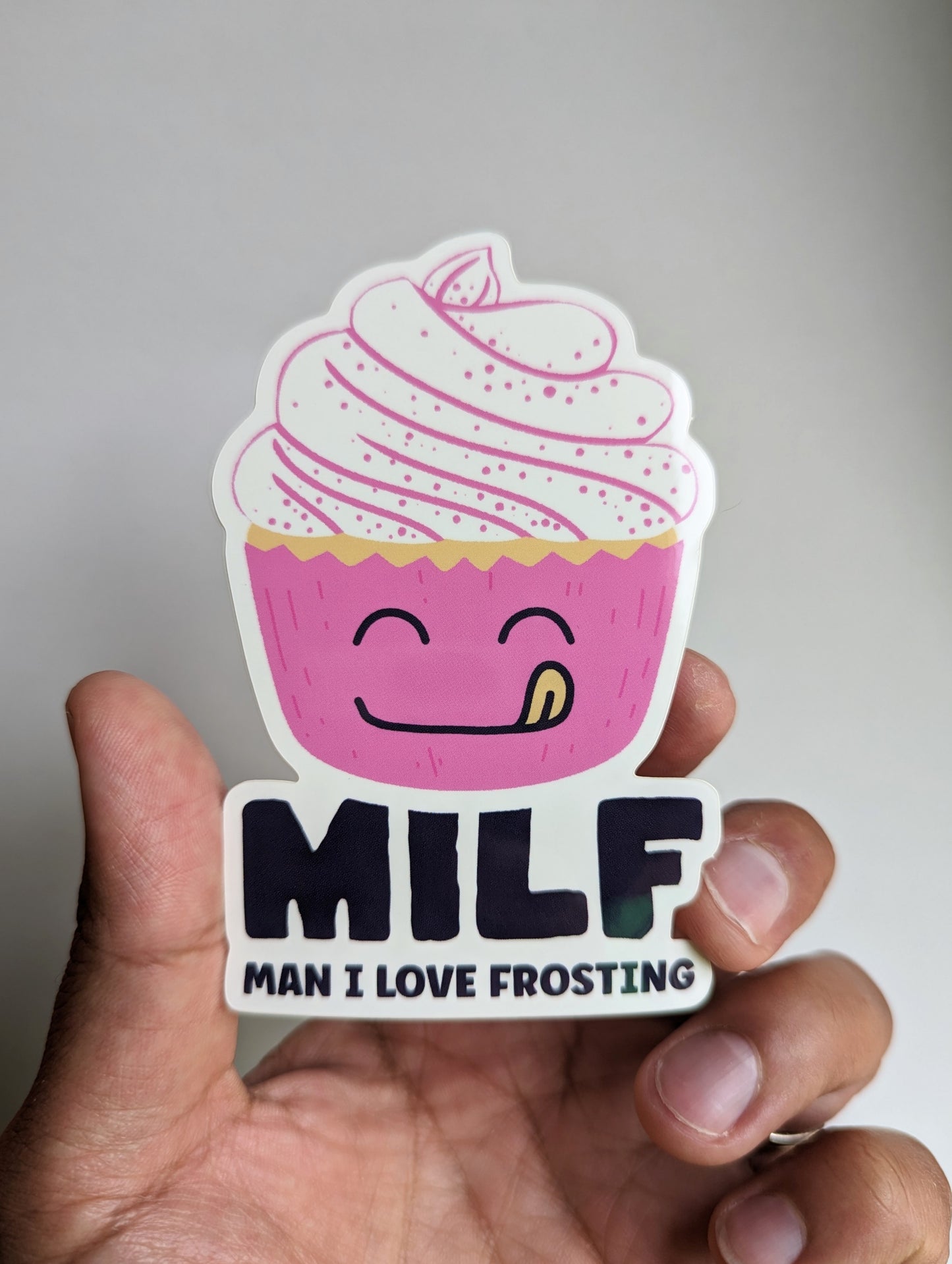 MILF - Man I Love Frosting funny Sticker for Pastry Lovers and Bakers