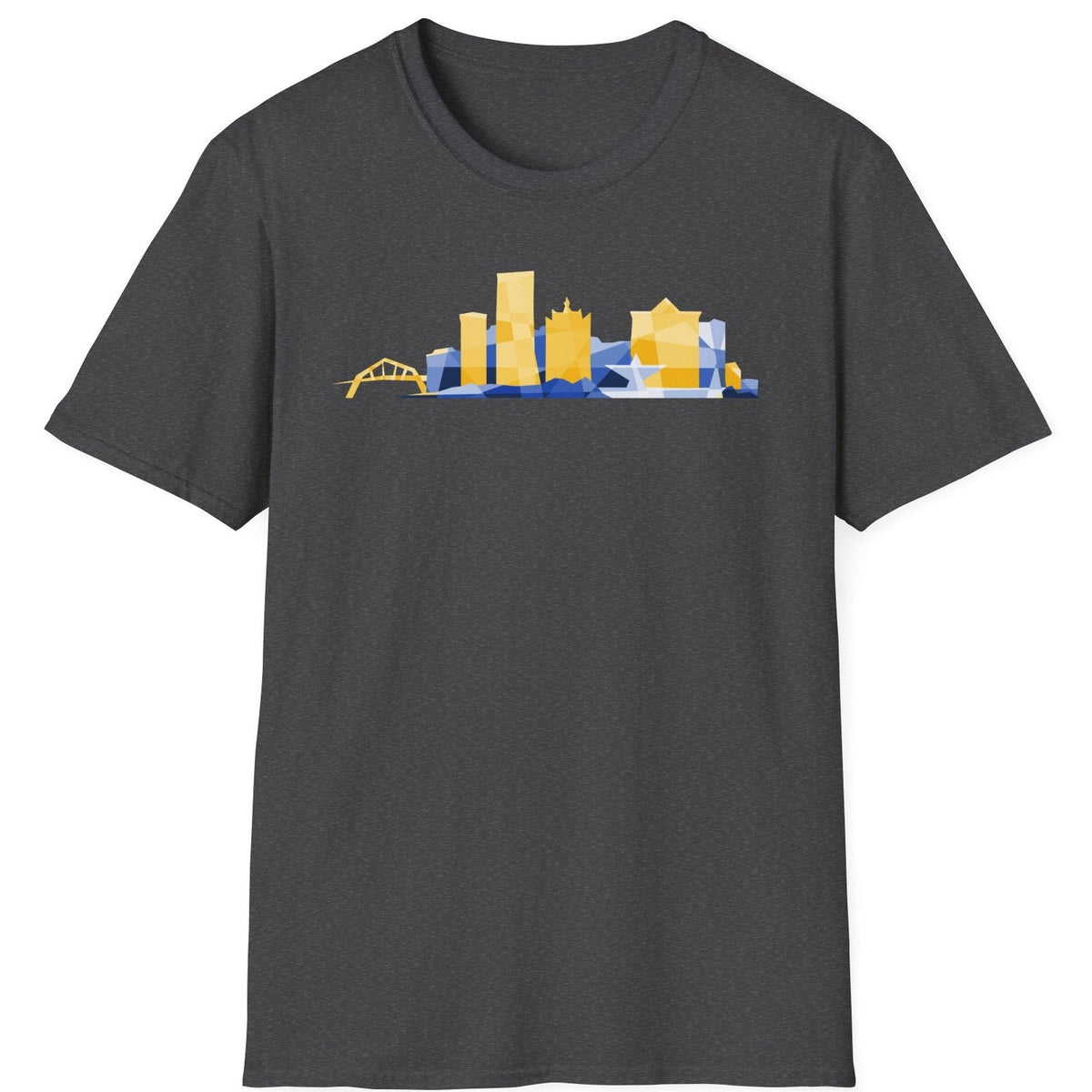Milwaukee Skyline City Colors tee - Dark Heather - front