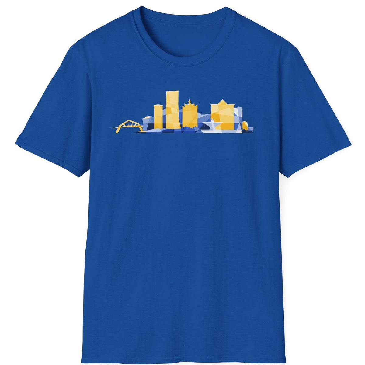 Milwaukee Skyline City Colors tee - Royal - front