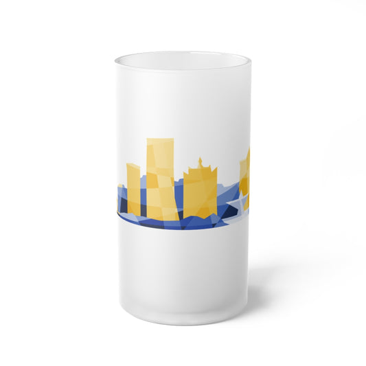 Milwaukee Skyline City Colors Frosted Beer Mug - 1