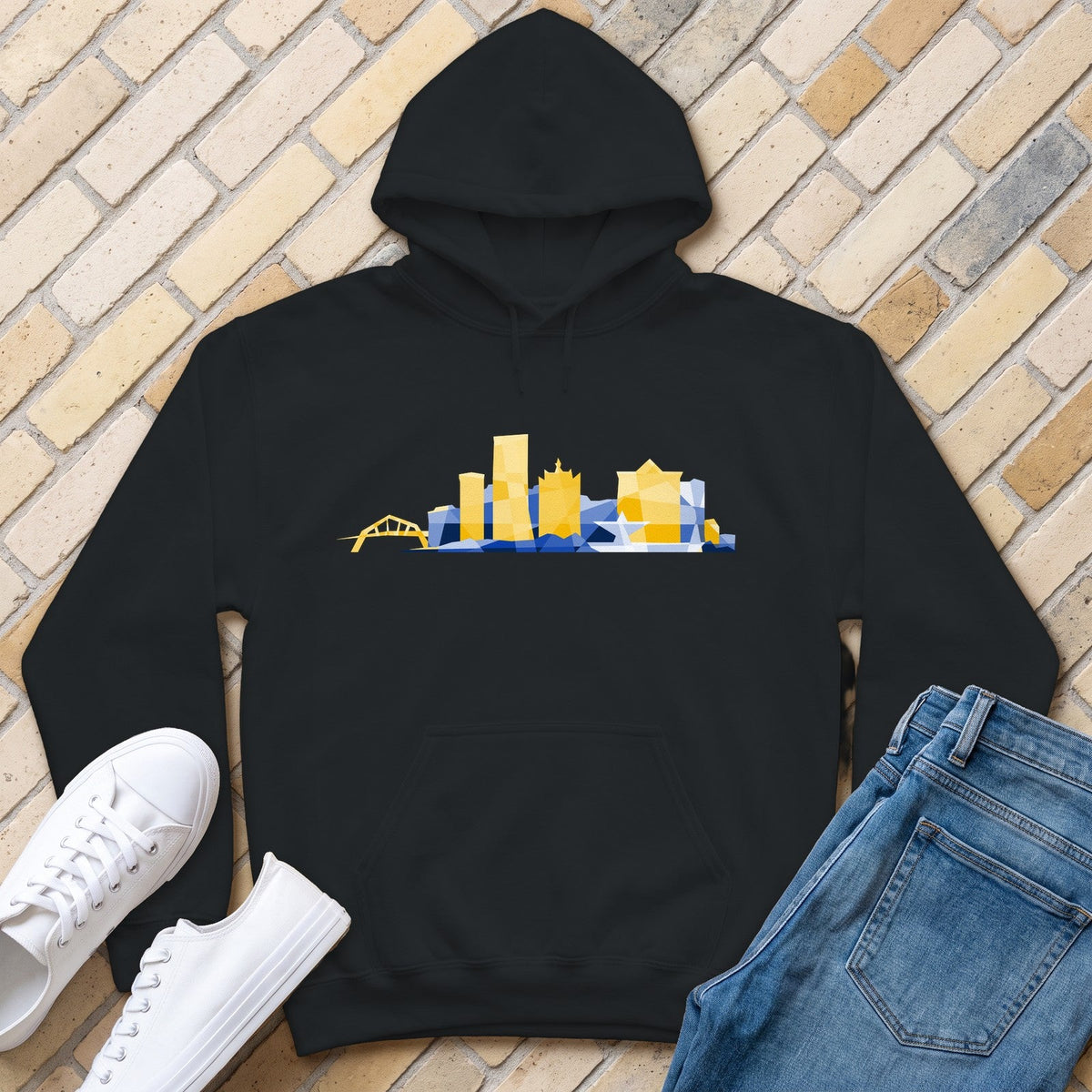Milwaukee Skyline City Colors Hoodie - Black - front
