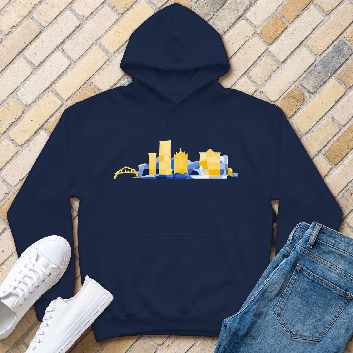 Milwaukee Skyline City Colors Hoodie - Navy - front