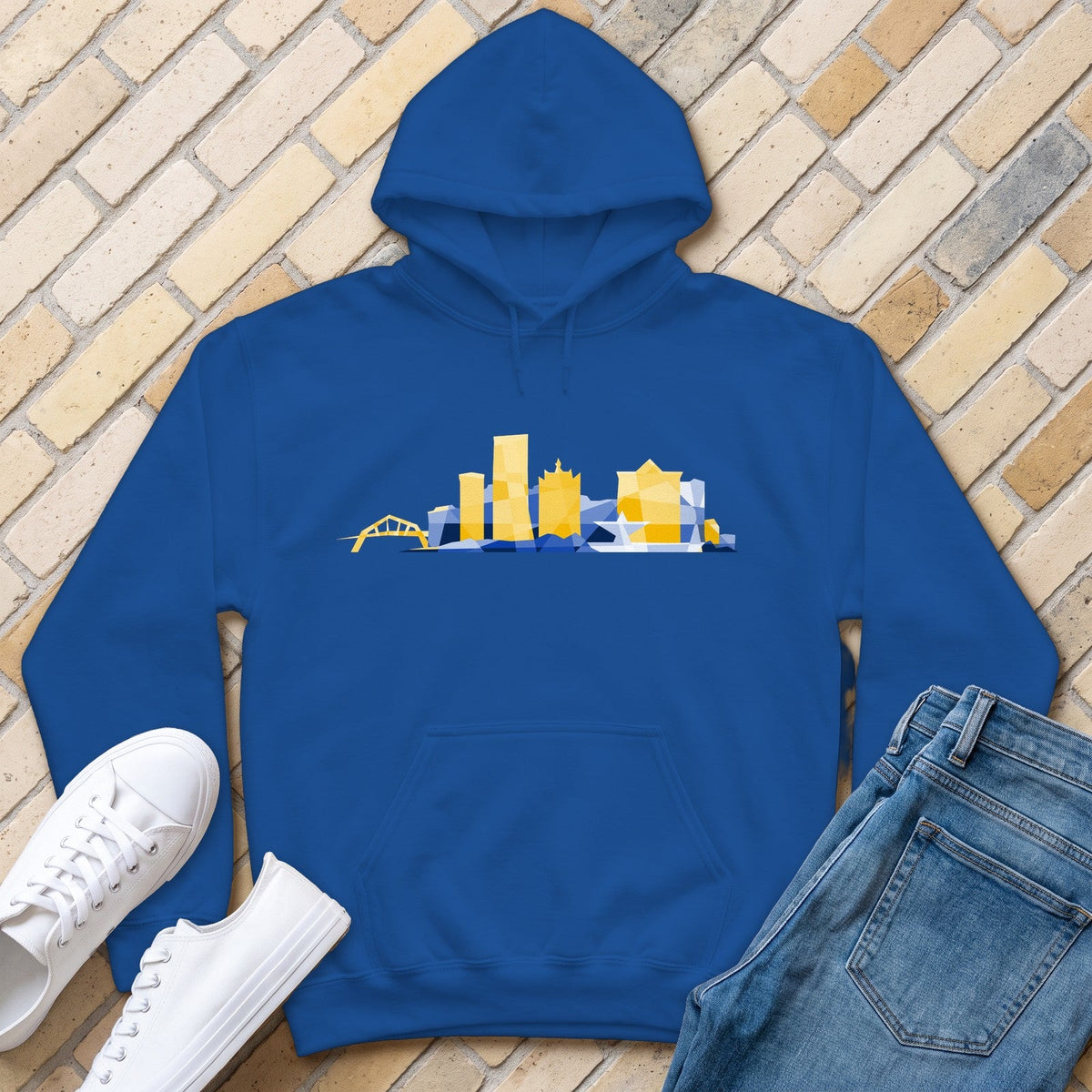 Milwaukee Skyline City Colors Hoodie - Royal - front