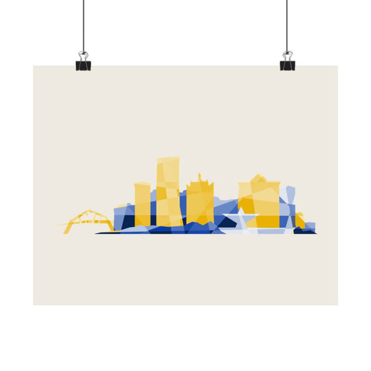 Milwaukee Skyline City Colors Print - 1