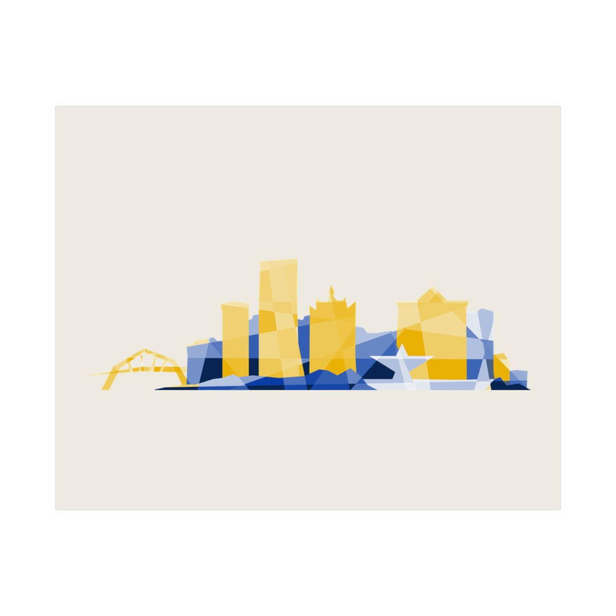Milwaukee Skyline City Colors Print - 7