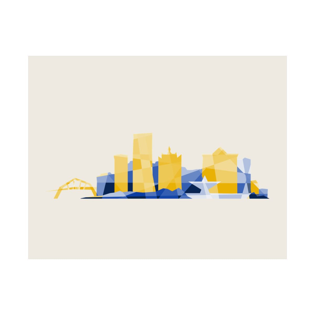 Milwaukee Skyline City Colors Print - 4