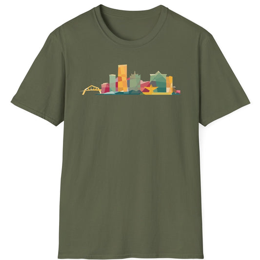 Milwaukee Skyline Earth Tones tee - Military Green - front