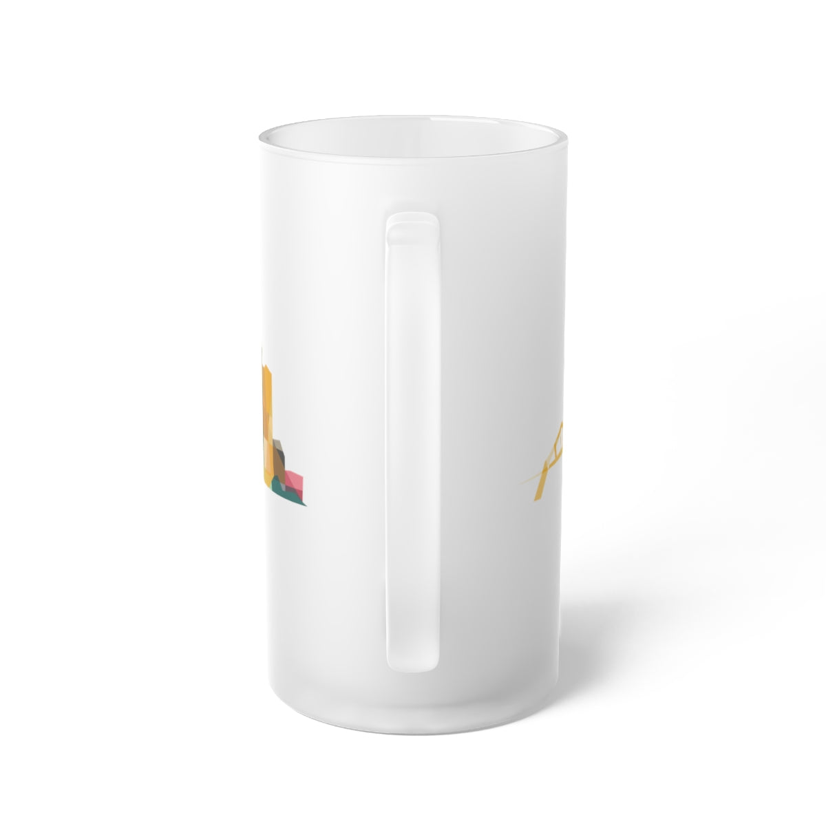 Milwaukee Skyline Earth Tones Frosted Beer Mug - 4