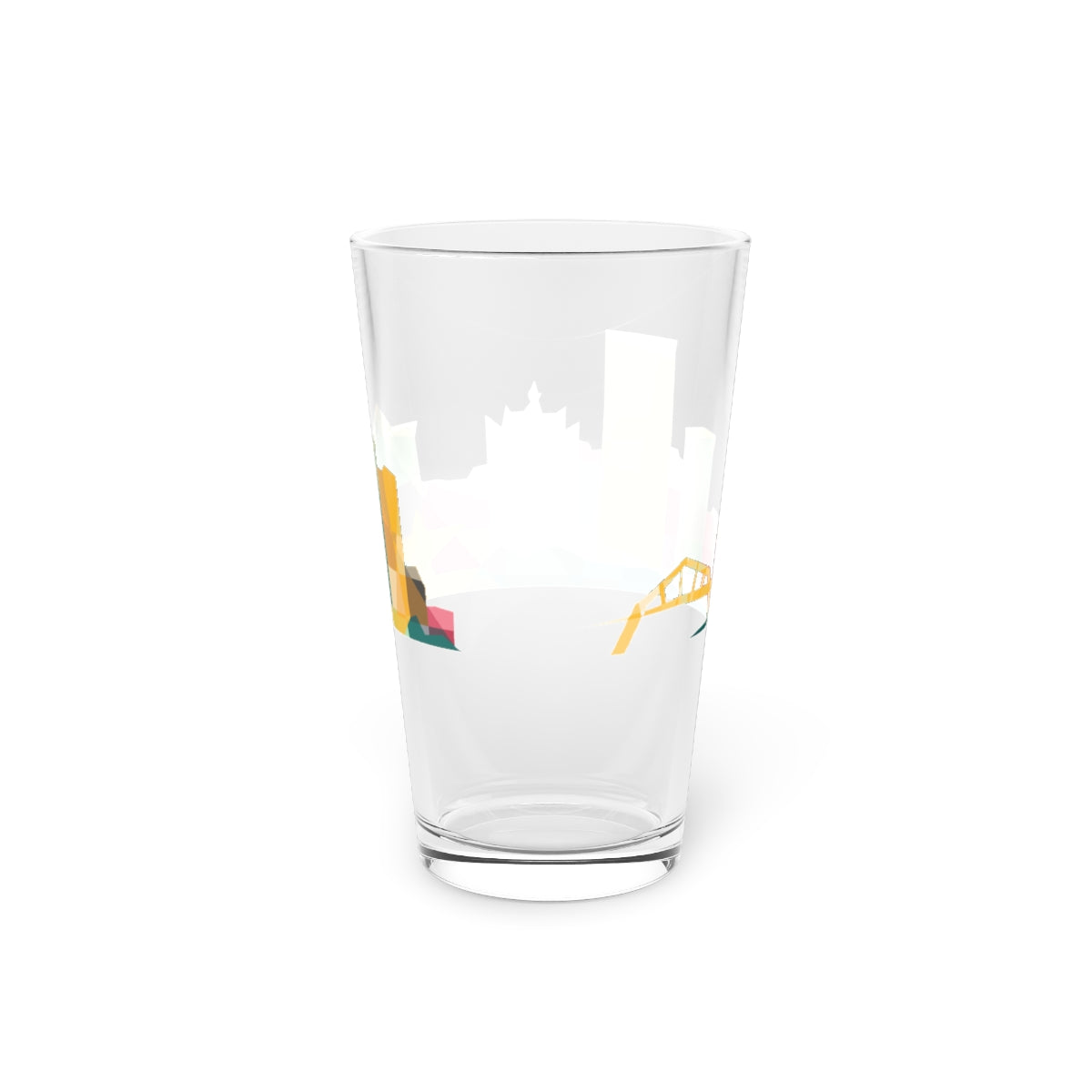 Milwaukee Skyline Earth Tones Pint Glass - 4