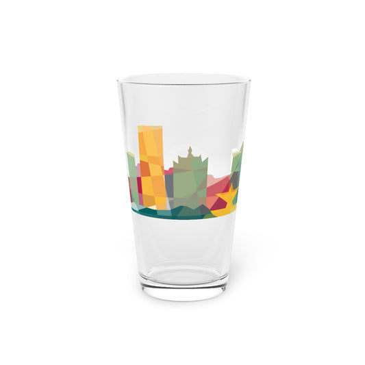 Milwaukee Skyline Earth Tones Pint Glass - 1