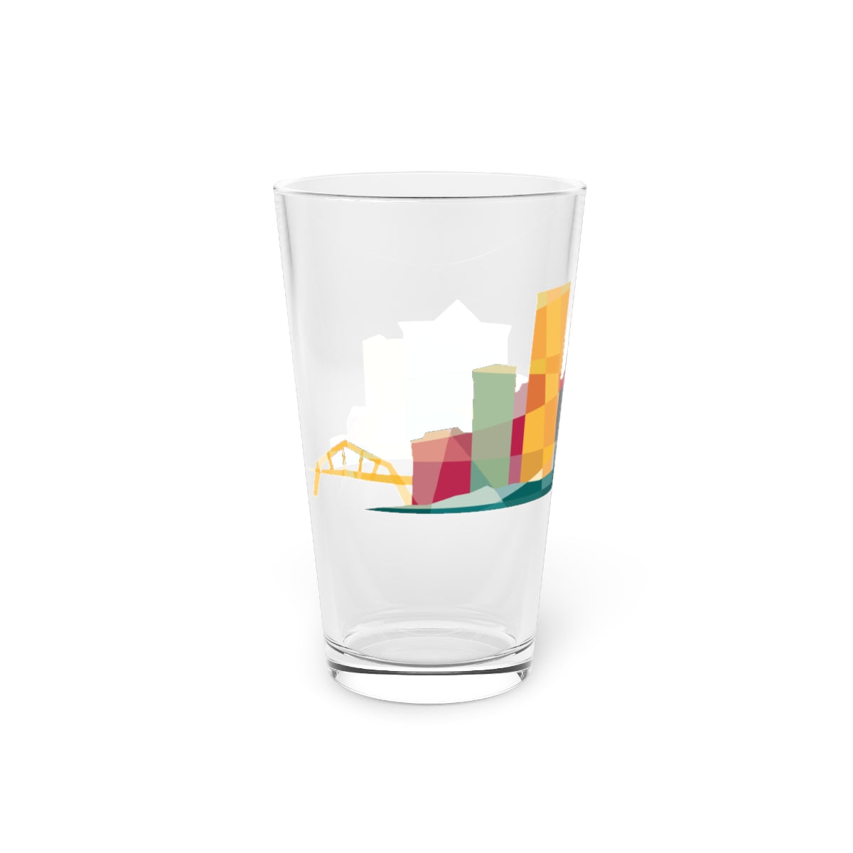 Milwaukee Skyline Earth Tones Pint Glass - 2