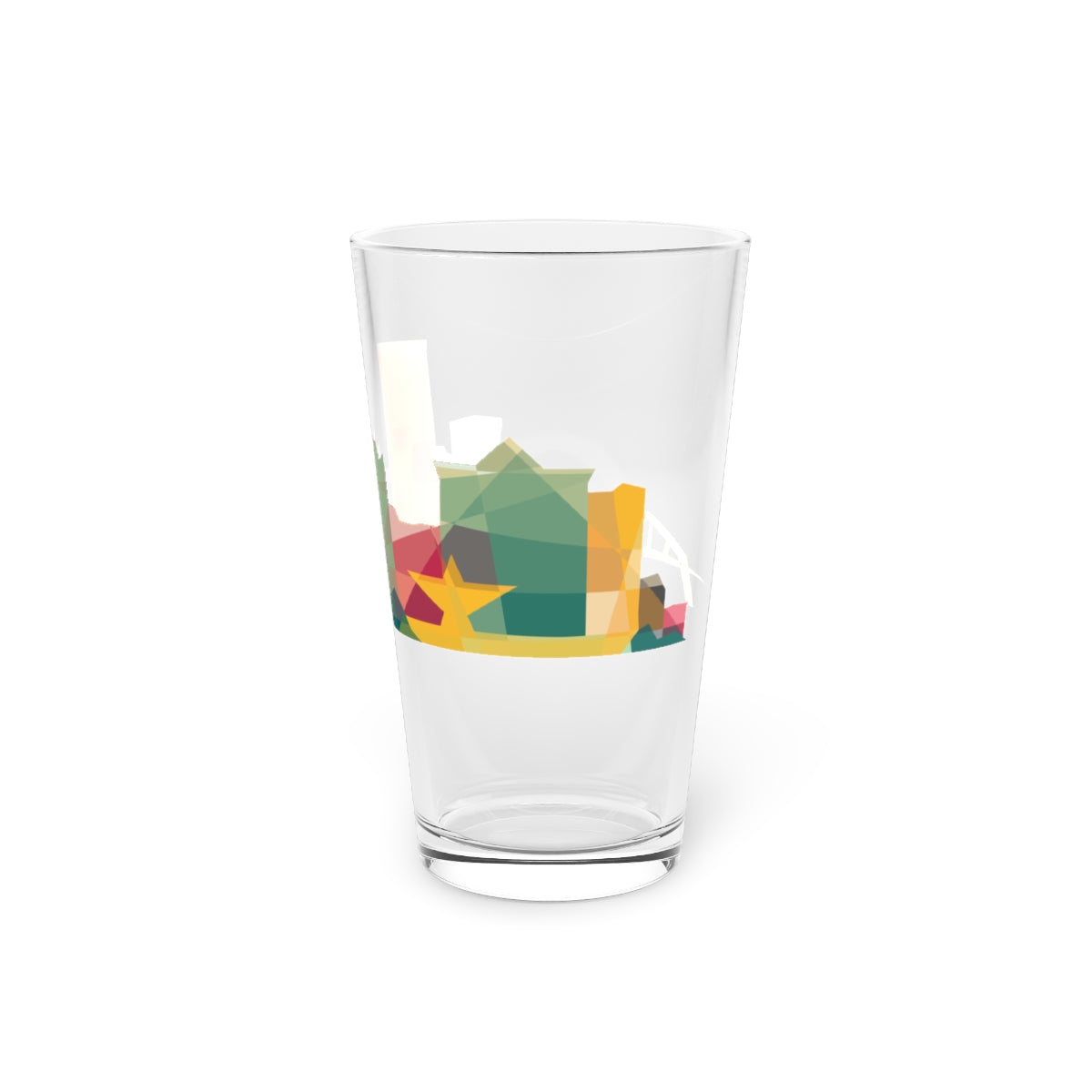 Milwaukee Skyline Earth Tones Pint Glass - 3