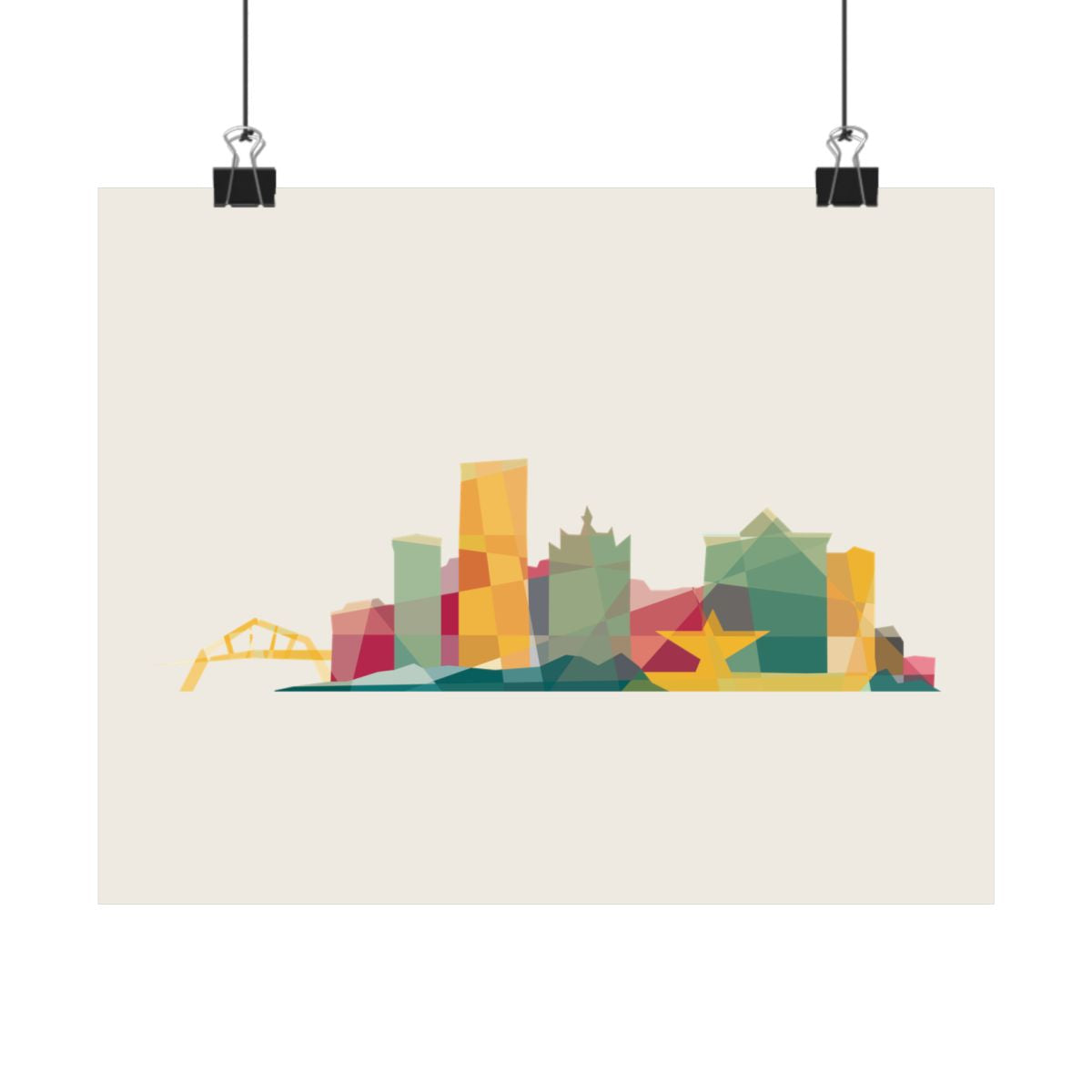Milwaukee Skyline Earth Tones Print - 2