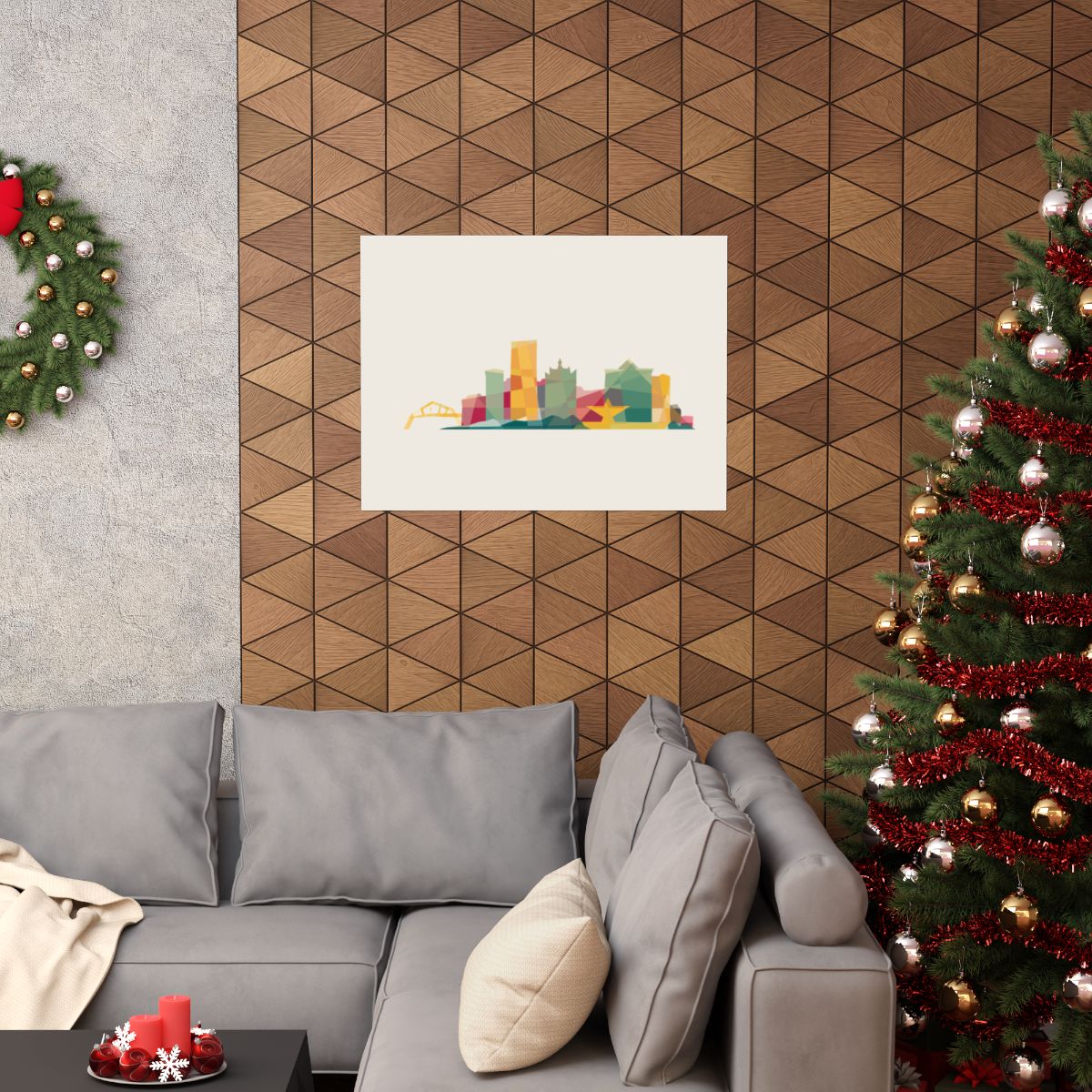 Milwaukee Skyline Earth Tones Print - 12