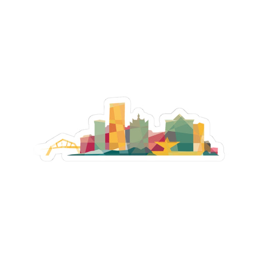 Milwaukee Skyline Earth Tones Sticker - 1