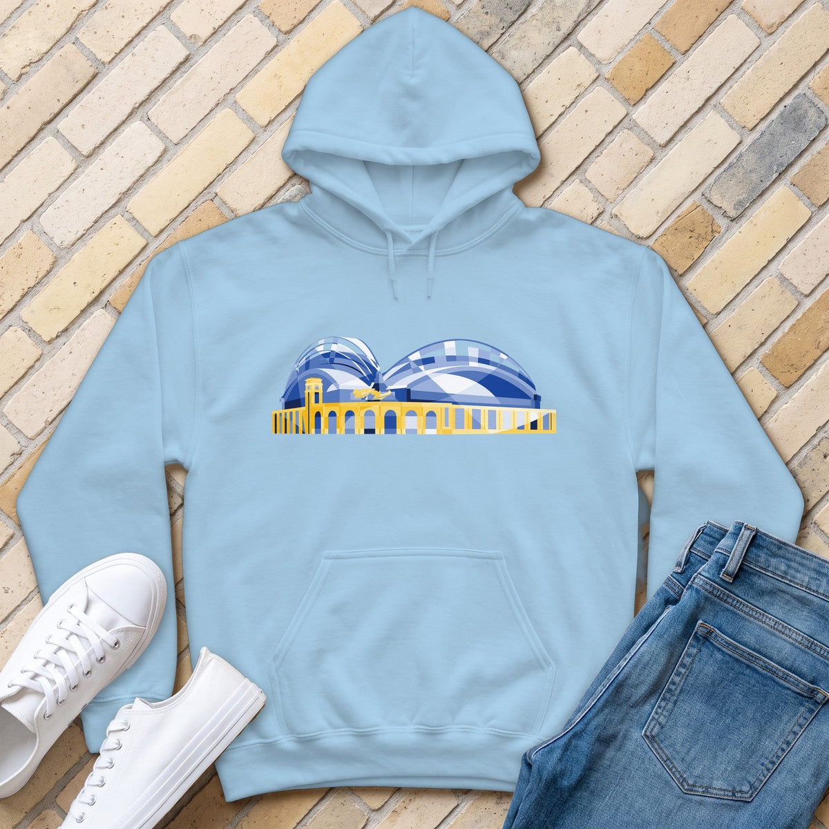 Milwaukee Stadium Hoodie - Light Blue - front