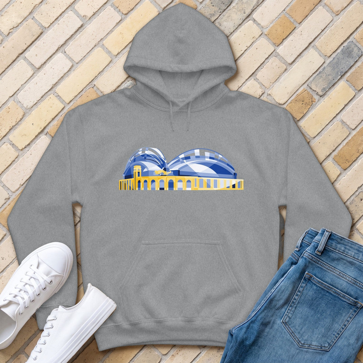 Milwaukee Stadium Hoodie - Sport Grey - front