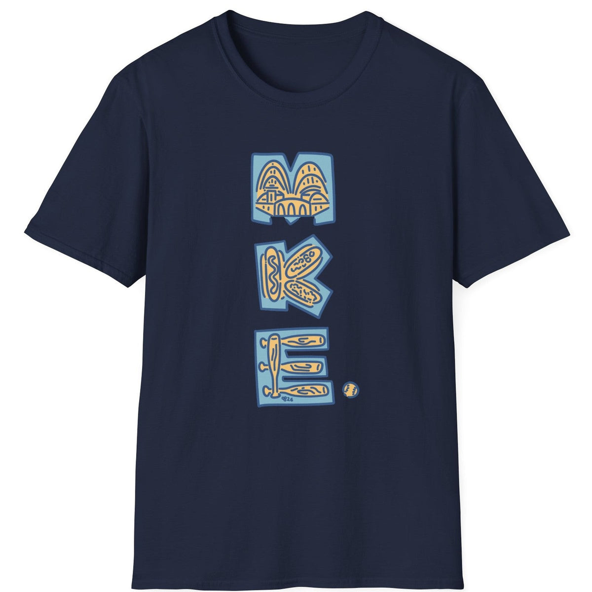 MKE Ballpark tee - Navy - front