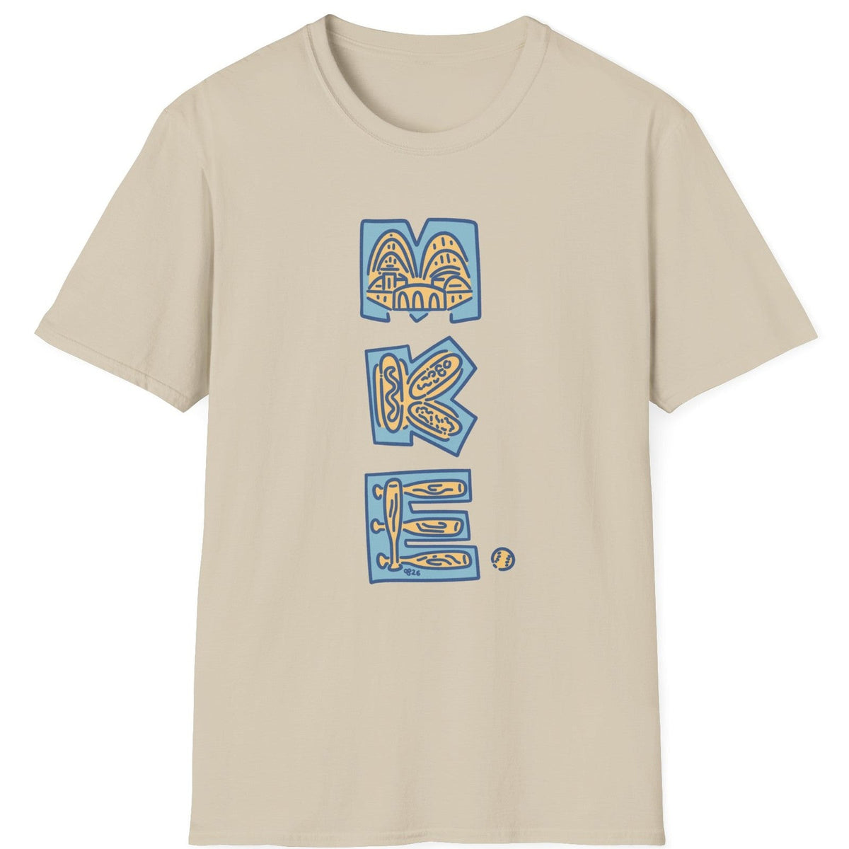 MKE Ballpark tee - Sand - front