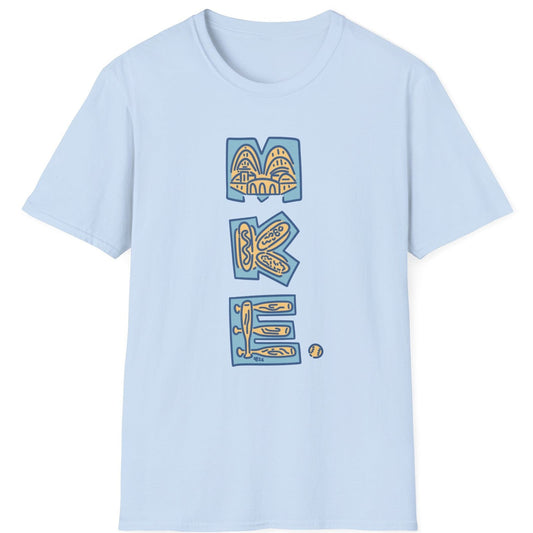 MKE Ballpark tee - Light Blue - front