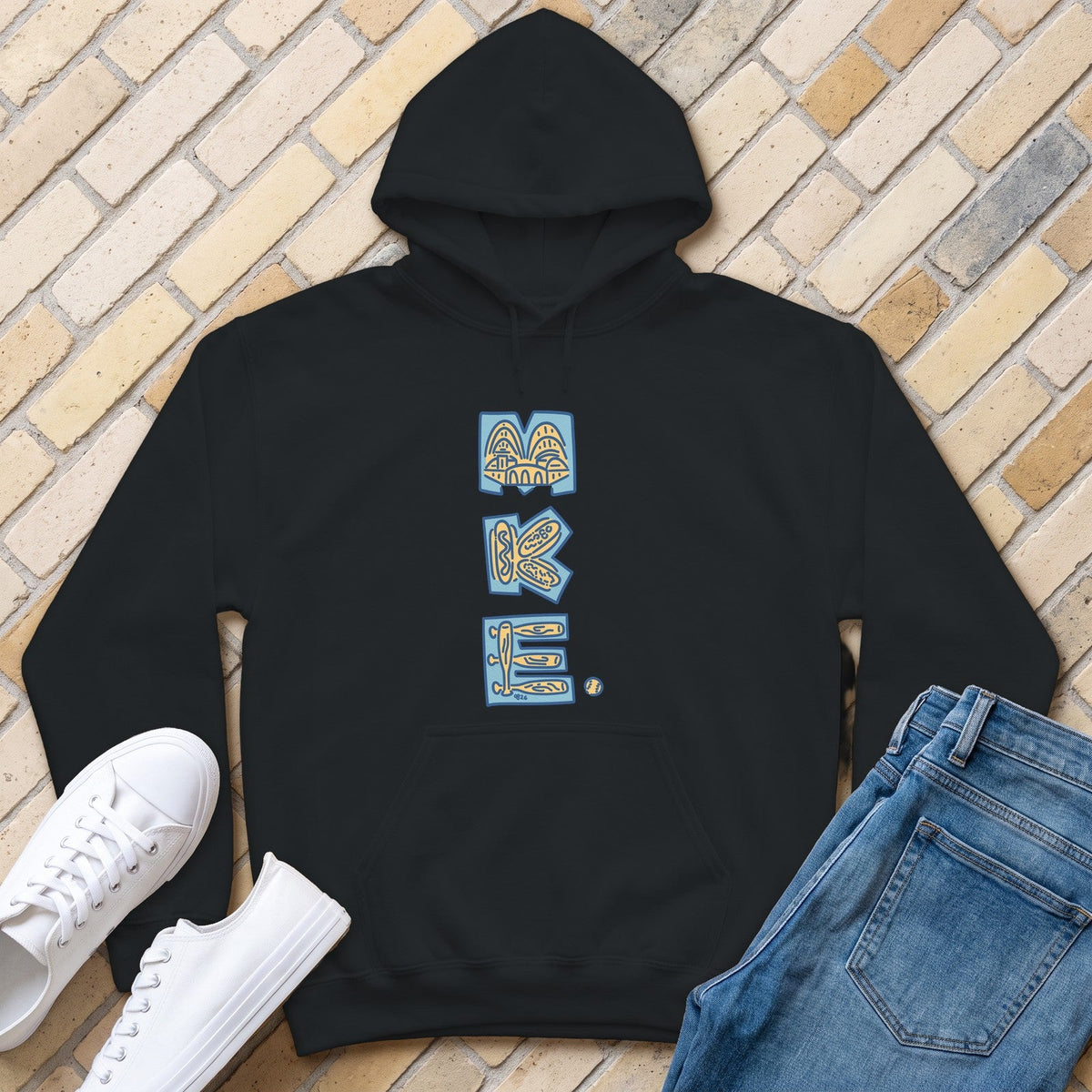 MKE Ballpark Hoodie - Black - front