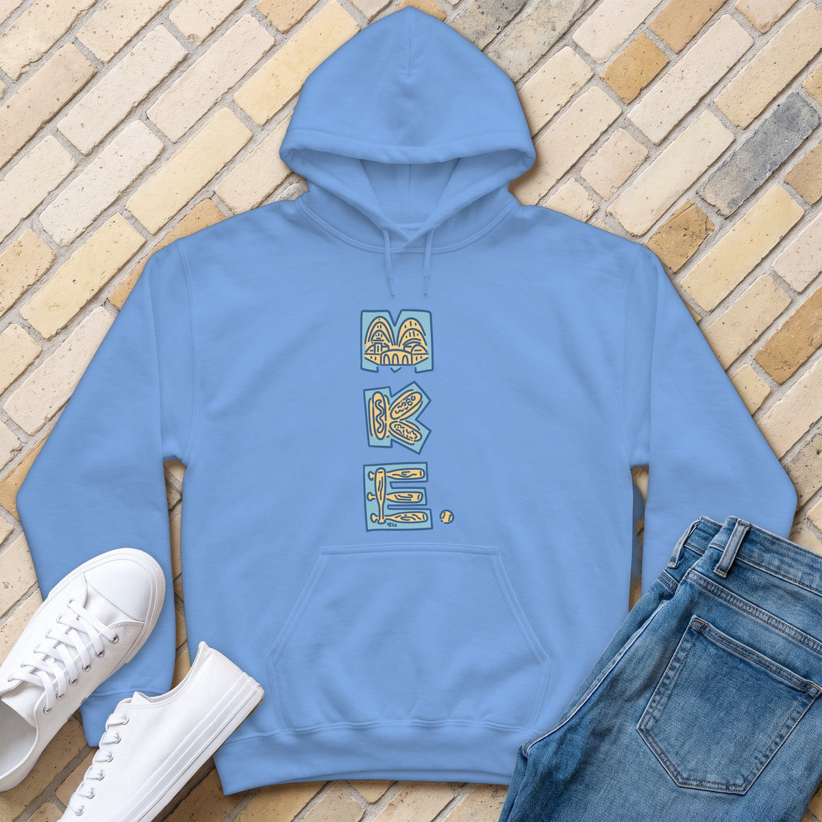 MKE Ballpark Hoodie - Carolina Blue - front