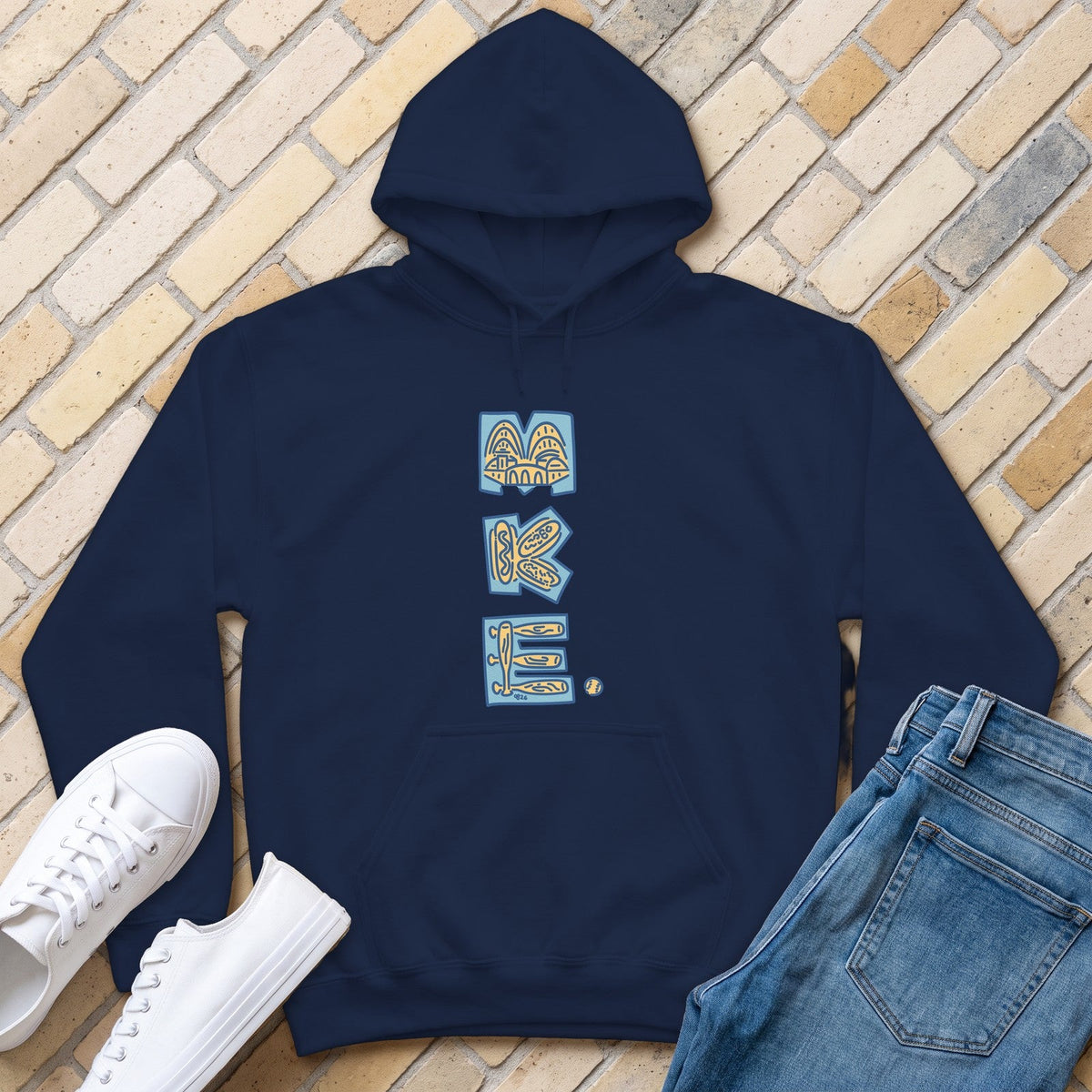 MKE Ballpark Hoodie - Navy - front