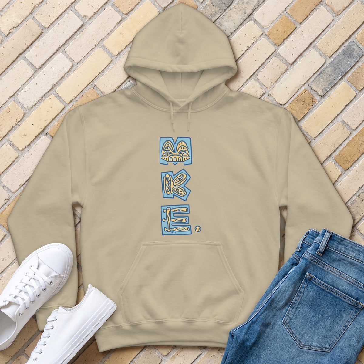 MKE Ballpark Hoodie - Sand - front