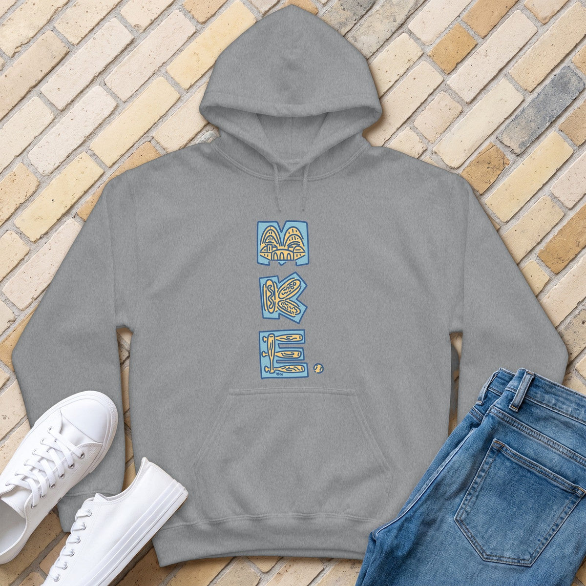 MKE Ballpark Hoodie - Sport Grey - front