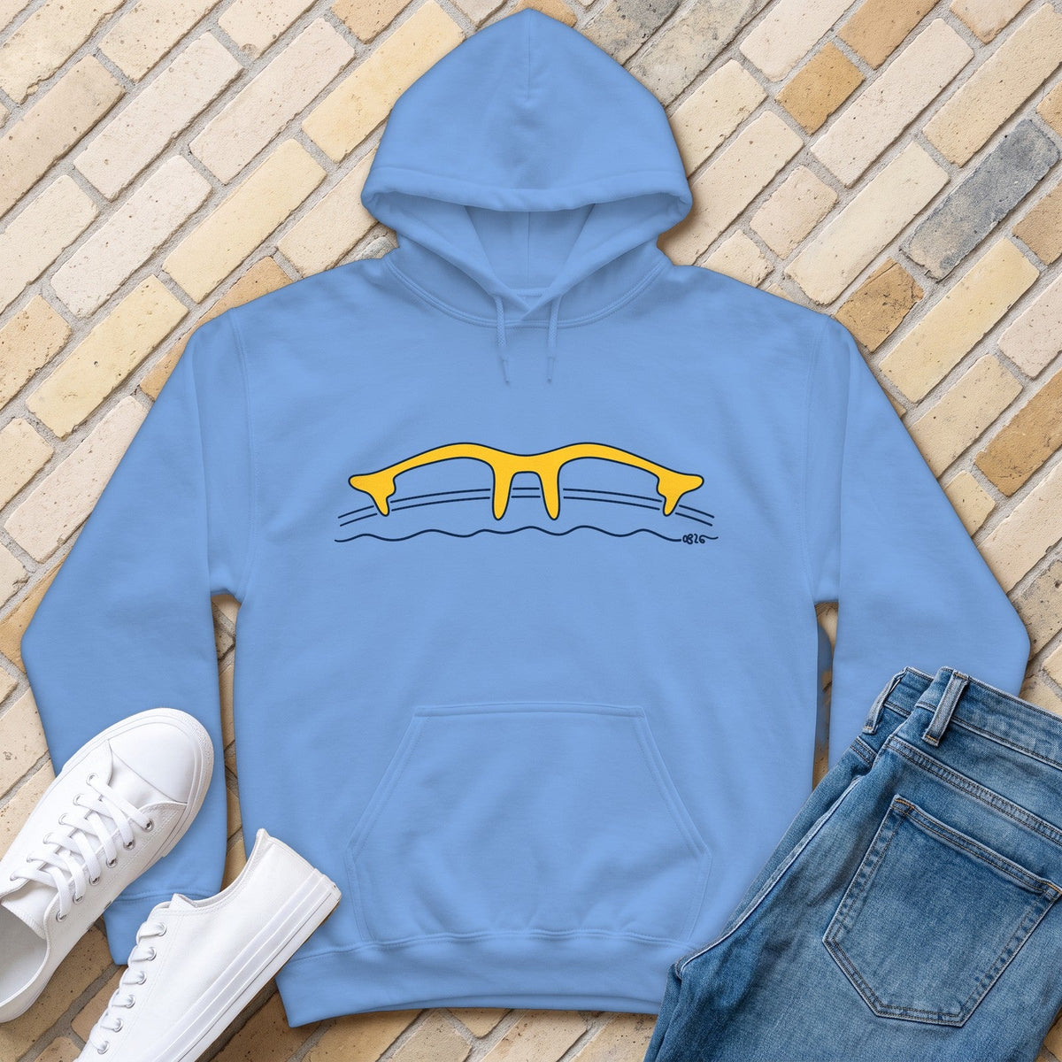 MKE Bridge Hoodie - Carolina Blue - front