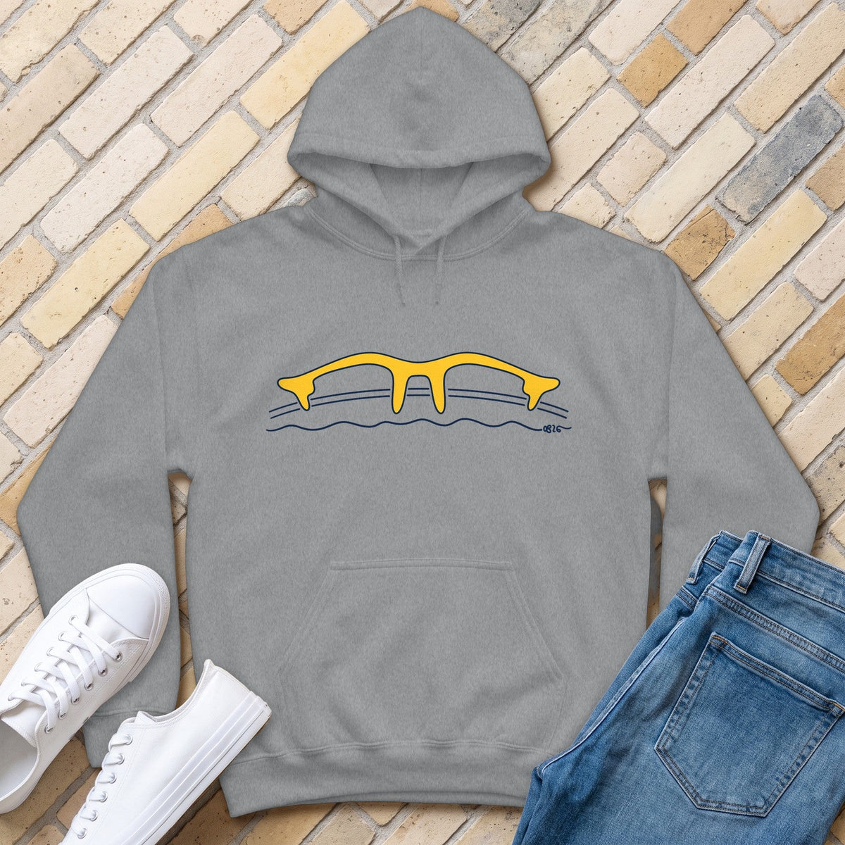 MKE Bridge Hoodie - Sport Grey - front