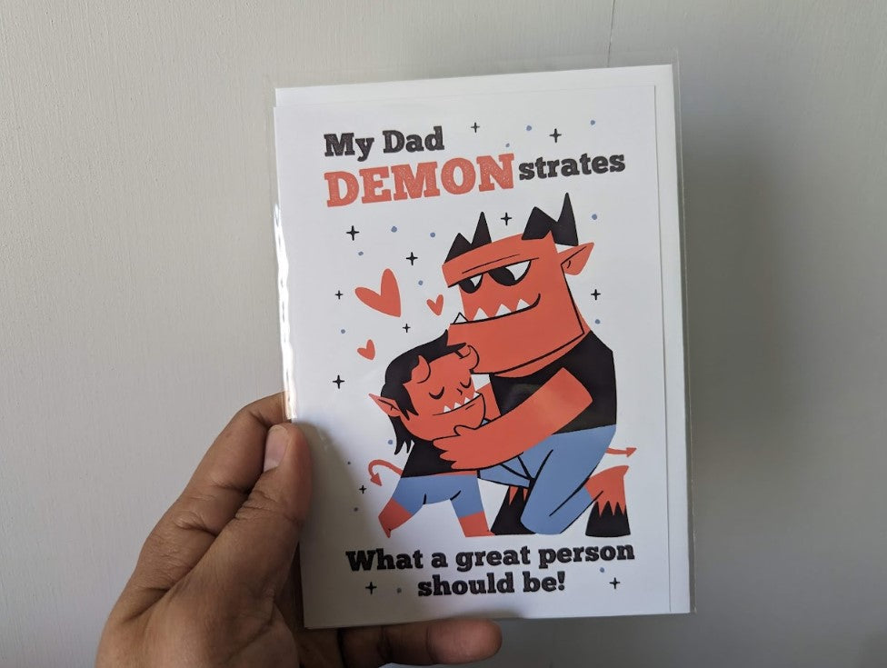My Dad DEMONSTRATES - Father's Day Greeting Card from Son
