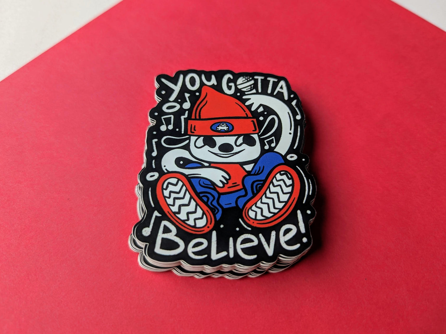 PaRappa the Rapper You Gotta Believe Retro Gaming Vinyl Sticker