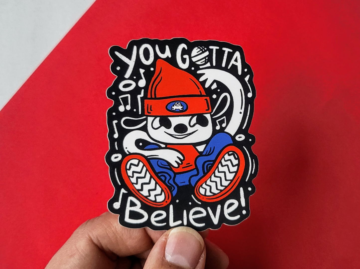 PaRappa the Rapper You Gotta Believe Retro Gaming Vinyl Sticker