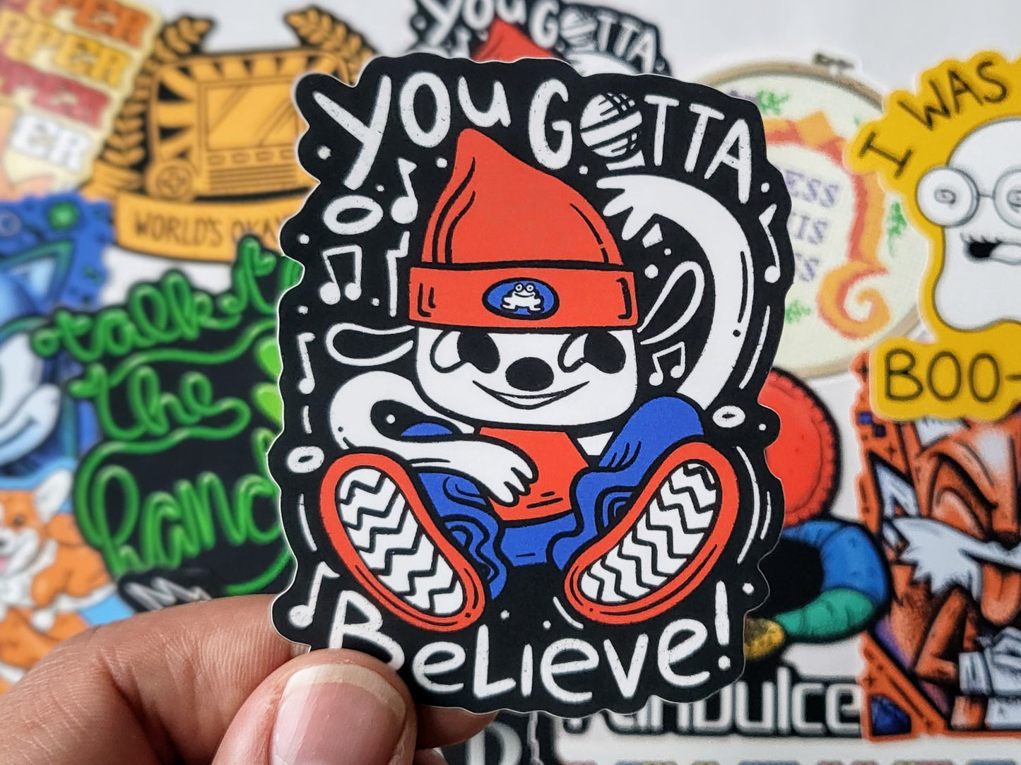 PaRappa the Rapper You Gotta Believe Retro Gaming Vinyl Sticker