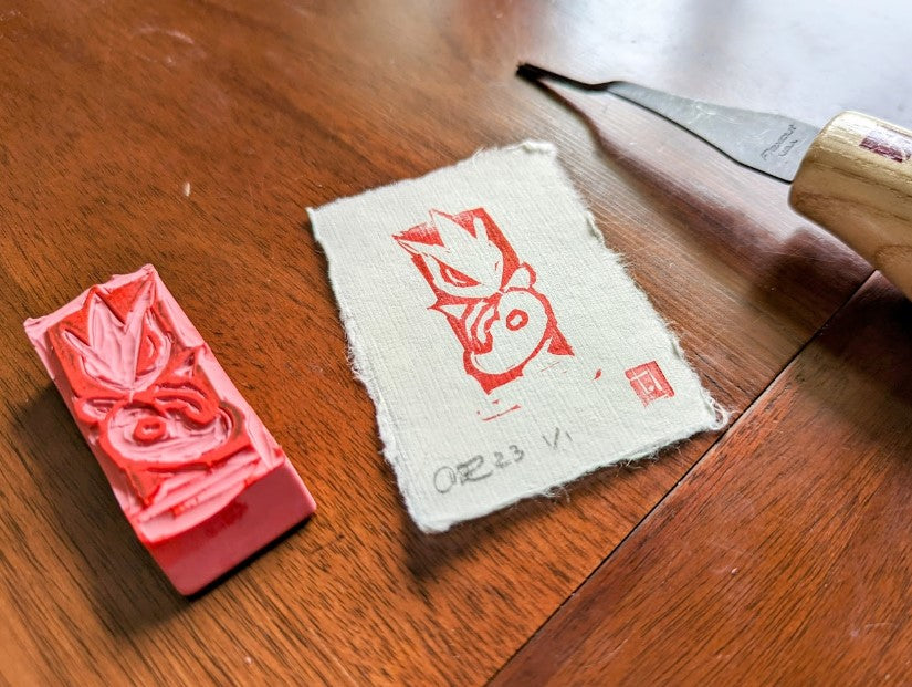 Scizor Eraser Sized Block Print - One of a kind gift for Pokemon Fan