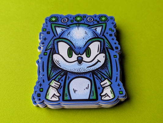 Sonic Street Art Retro Gaming Vinyl Sticker