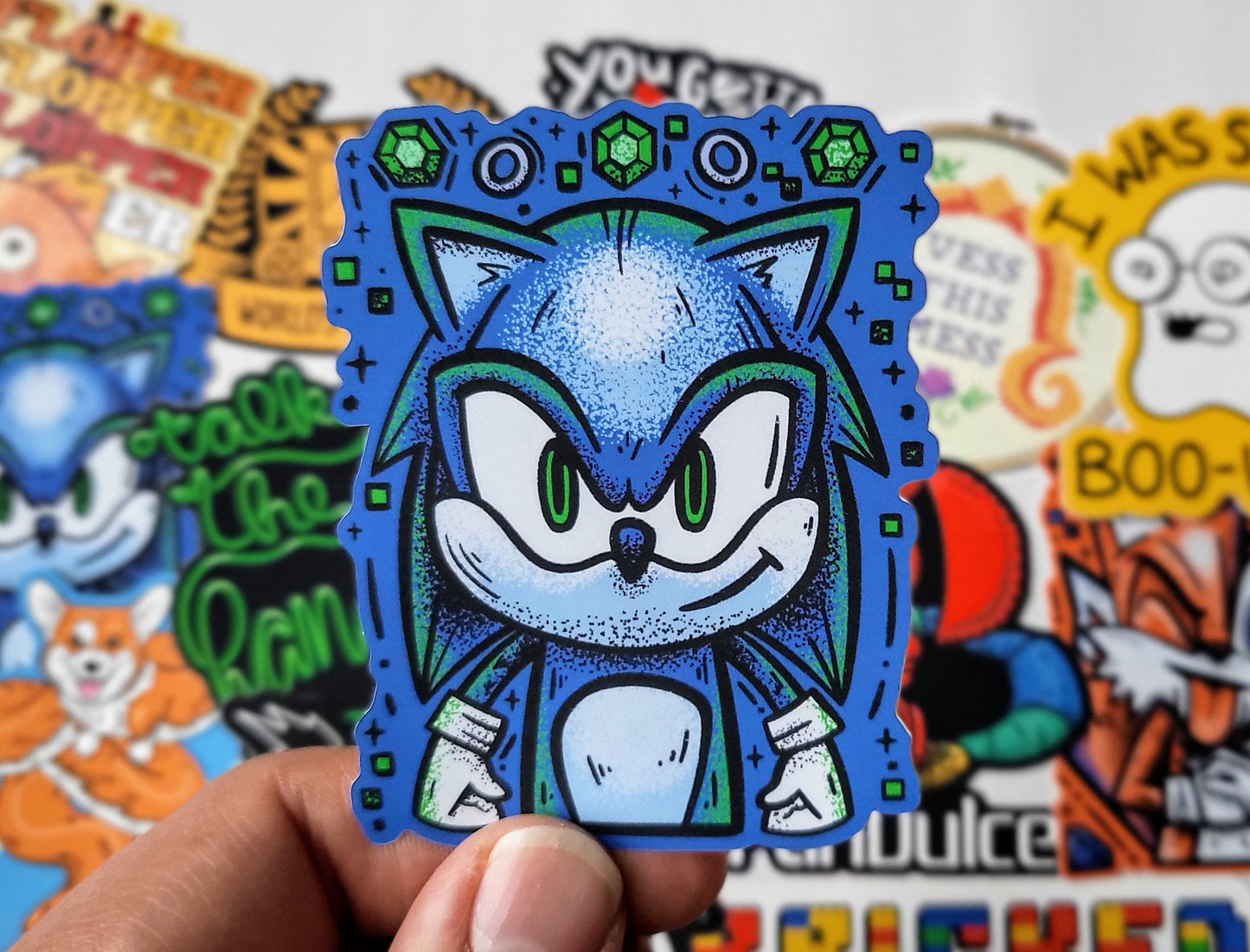 Sonic Street Art Retro Gaming Vinyl Sticker