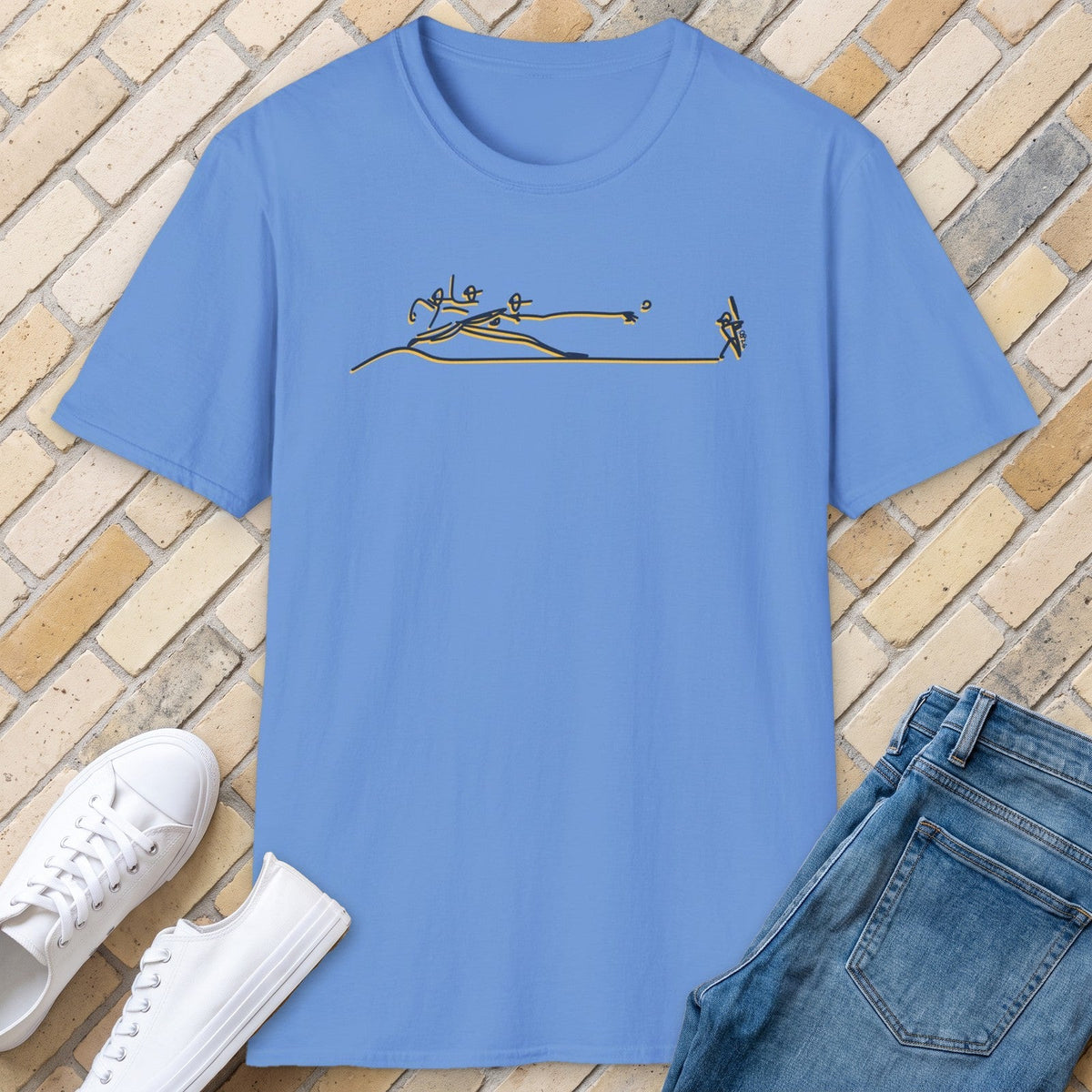 Speed Plus Extension tee - Carolina Blue - front